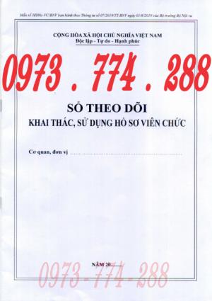 Bán sổ giao nhận hồ sơ viên chức (mẫu số HS08b)