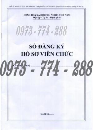 Bán 3 sổ đăng ký hồ sơ viên chức, sổ giao nhận hồ sơ, sổ theo dõi khai thác, sử dụng hồ sơ viên chức