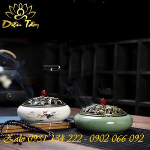 Lư xông trầm nhiều họa tiết size to