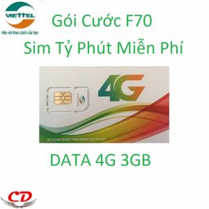 Sim 4g Viettel gọi miễn phí 3GB tốc độ cao