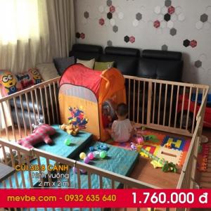 Cũi 3d 8 cánh lắp ráp thành hình vuông 1m x 2m