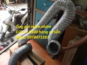 Ống gió mềm nhôm 1 lớp, ống dẫn gió cách nhiệt, ống thông gió