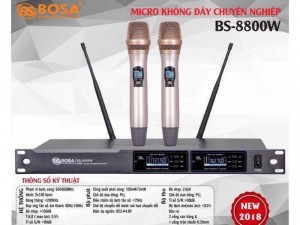 Micro Karaoke Chuyên nghiệp Bosa 8800W sóng xa 200m không bị hụp sóng.