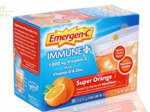 Bột sủi C tăng đề kháng Emergen-C Immune Plus Super Orange hàng mỹ xách tay