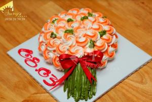 Bánh kem hoa hồng 8/3, 20/10 - quà tặng phụ nữ