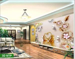 tranh dán tường 3d ngọc bích GB89