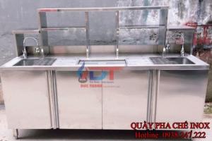 Quầy pha chế trà sữa inox tại Hà Nội