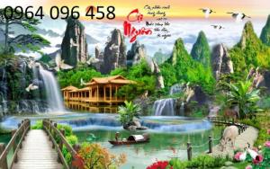gạch tranh 3d bóng kính
