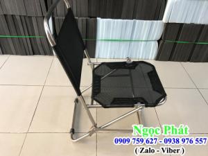 Ghế Xếp Cafe. Ghế Inox. Ghế Cafe. Ghế Cafe Vỉa Hè. Nệm Ngồi - Gối Tựa Ngọc Phát.