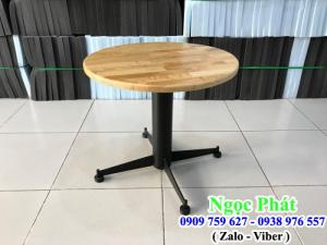 Bàn trà. Bàn cafe gỗ. Bàn tròn. Bàn cafe giá rẻ. Ghế cafe - Nệm ngồi Ngọc Phát.