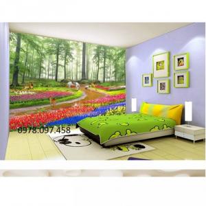 Gạch tranh vườn hoa 3D