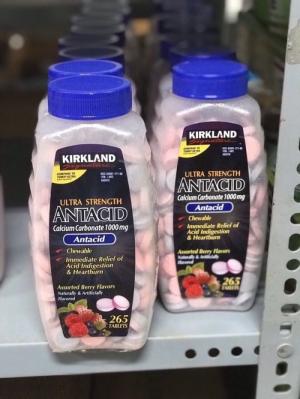 Kẹo nhai trị đau bao tử Antacid 1000mg (Mỹ): 250k/hộp 265viên, date 2022
Là loại thuốc kháng axit có hiệu quả và tác dụng nhanh, giúp giảm nhanh chứng ợ nóng, rối loạn tiêu hóa và dư axit trong dạ dày.
Trung hòa các axit tiêu hóa trong bao tử
Dạng viên nén hương trái cây tiện lợi, dễ uống