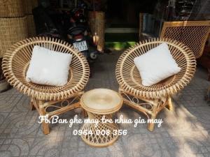 Ghế mây tròn hình bông sen