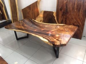 Mặt bàn sofa gỗ me tây dài 1,65m
