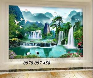 Tranh gạch thác nước