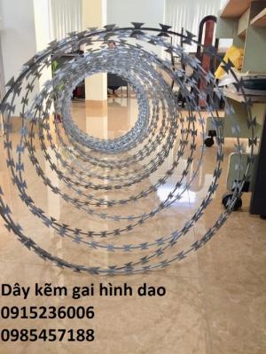 Dây kẽm gai hình dao đường kính 35cm, 40cm, 45cm, 50cm 60cm giá tốt nhất