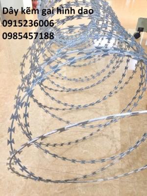 Dây kẽm gai hình dao đường kính 35cm, 40cm, 45cm, 50cm 60cm giá tốt nhất
