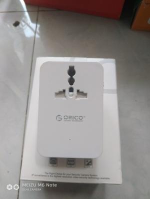 Sạc Điện Thoại Orico 4 Cổng Usb 2.4A 20W - Có Ổ Cắm Điện 2500W