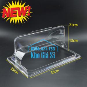 Nắp nhựa mica mở 180 độ đậy thức ăn - Nắp nhựa mica trong suốt mở 1/2 đậy khay buffet tại HCM