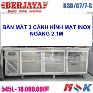 Bàn mát 3 cánh kính Berjaya 2m1 B3D/C7/7-S