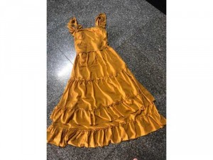 đầm maxi hở lưng tay cánh tiên