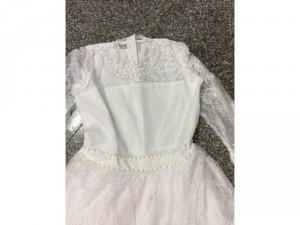 đầm maxi phối ren tay dài
