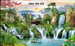 tranh gạch 3d thủy mặc