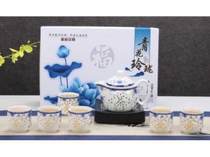 Bộ Ấm Chén Bọc Pha Lê Cao Cấp
