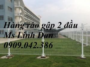 lưới thép hàng rào gập 2 đầu mạ kẽm sơn tĩnh điện