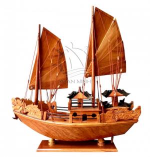 Mô hình Thuyền buồm Hạ Long Rồng - Gỗ Hương đẹp - Size 30-40-60cm