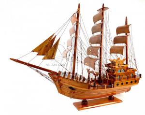 Mô hình Thuyền Buồm Tàu buôn Thái Lan - Gỗ Tràm - Size 40-60-80-100cm