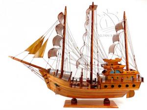 Mô hình Thuyền Buồm Tàu buôn Thái Lan - Gỗ Tràm - Size 40-60-80-100cm