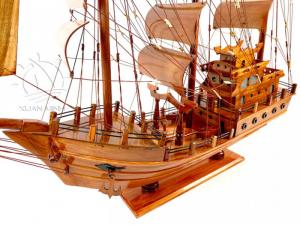 Mô hình Thuyền Buồm Tàu buôn Thái Lan - Gỗ Tràm - Size 40-60-80-100cm