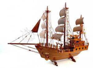 Mô hình Thuyền Buồm Tàu buôn Thái Lan - Gỗ Hương đẹp - Size 60-100cm