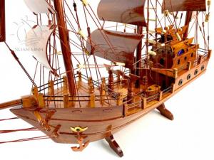 Mô hình Thuyền Buồm Tàu buôn Thái Lan - Gỗ Hương đẹp - Size 60-100cm