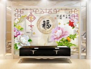 Tranh gạch 3D phòng khách - phòng ngủ