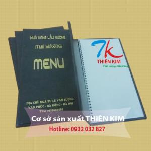 Xưởng may và gia công Bìa menu, Bìa simili, Bìa da giá rẻ