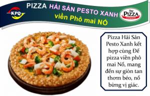 F&B Online - Pizza Hải Sản Pesto Xanh Viền Phô Mai Nổ - Đế dày - Size Vừa