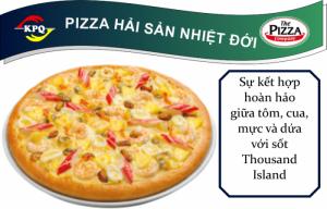 F&B Online - Pizza Hải Sản Nhiệt Đới - Đế đặc biệt viền phô mai xúc xích - Size Lớn