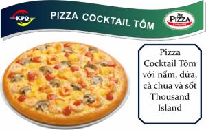 F&B Online - Pizza Cocktail Tôm - Đế đặc biệt viền phô mai xúc xích - Size Lớn