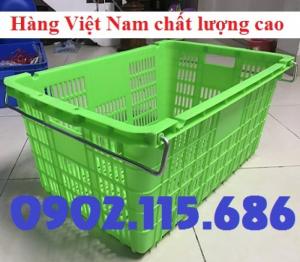 Sọt nhựa có quai sắt, rổ nhựa có quai sắt, giỏ nhựa có quai sắt,