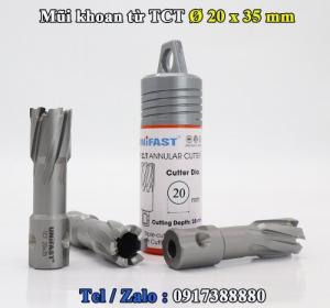 Mũi khoan từ hợp kim Nhật Bản Unifast TCT 20×35 mm