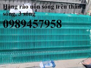 Sản xuất hàng rào uốn sóng trên thân, hàng rào lượn 2 sóng, hàng rào thép hộp