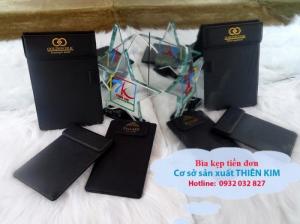 Nhận làm bìa kẹp tính tiền, bìa kẹp bill thanh toán, chuyên gia công bìa thối tiền bằng da,