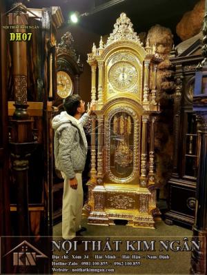 ĐỒNG HỒ CÂY CỔ DÁT VÀNG 24K