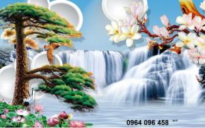 tranh gạch 3d tùng hạc diên niên