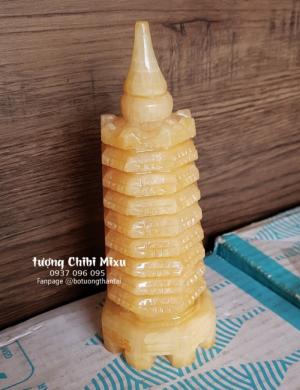 Tháp Văn Xương ngọc Hoàng Long nguyên khối 15cm