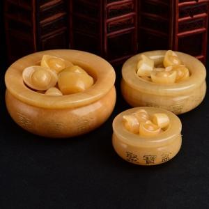 Bát tụ bảo ngọc Hoàng Long 10cm