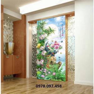 Tranh gạch men 3D vách ngăn phòng