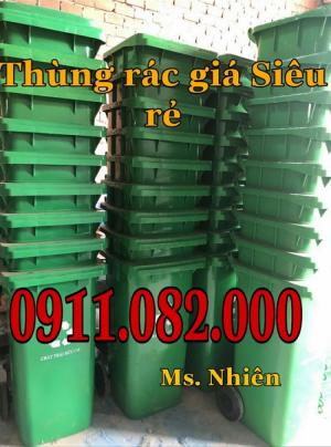 Thanh lý thùng rác 120 lít 240 lít giá rẻ tại hậu giang- lh 0911.082.000